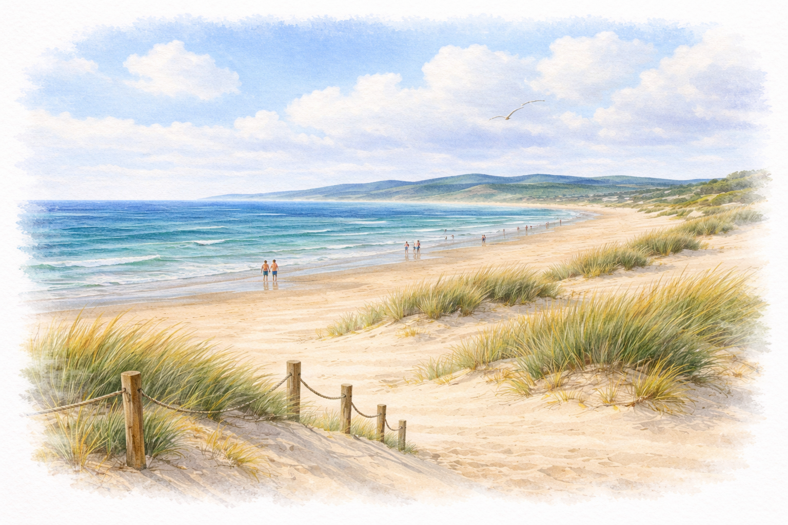 Illustration of Camber Sands